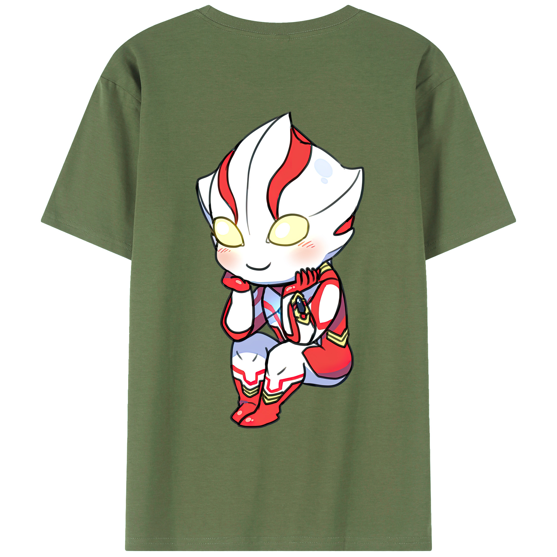 （画像用） ウルトラマン Ultraman 綿100％ メンズ半袖Tシャツ（バックプリント） 通気性